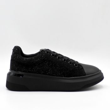 ΓΥΝΑΙΚΕΙΟ SNEAKER ~Low Top Black Strass~