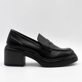 ΓΥΝΑΙΚΕΙΟ CASUAL ~Loafers Block Heel Black~
